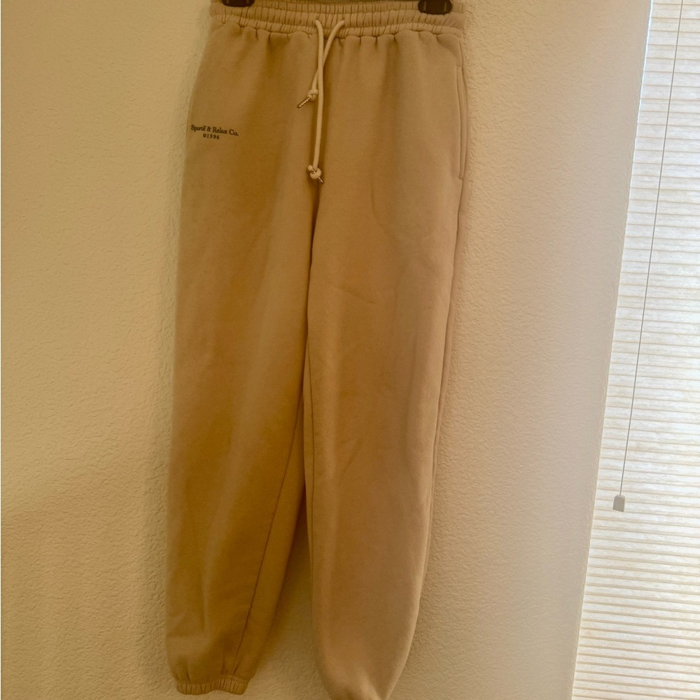 Princess Polly Cream Sweat Pants